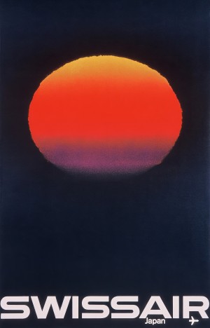 Swissair Travel Poster for Japan